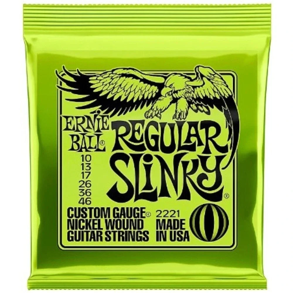 2221 Ernie Ball Regular Slinky Nickel 10-46 Electric Guitar‎ 6 Strings 10 SETS